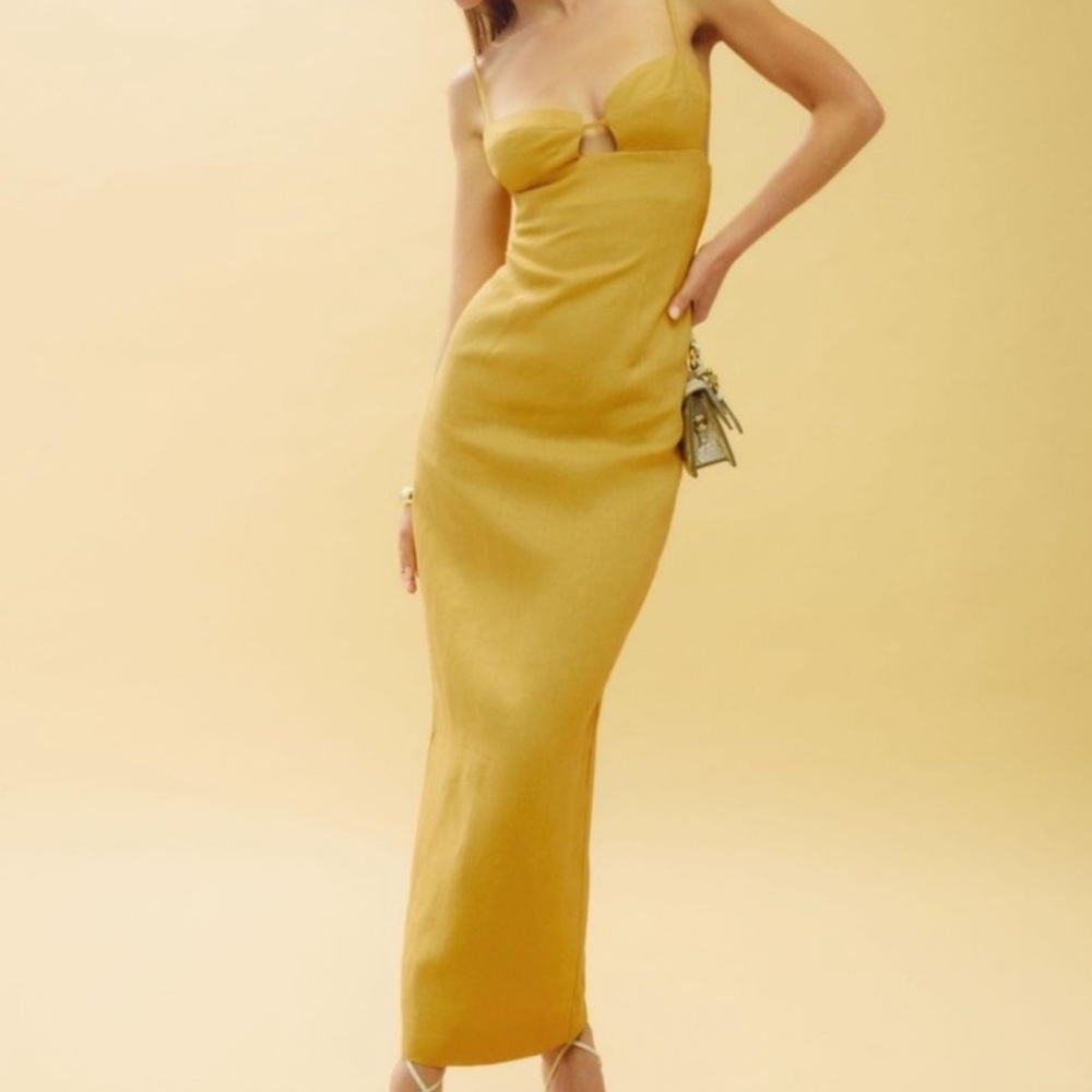 Reformation Malibu Linen Dress, size 4